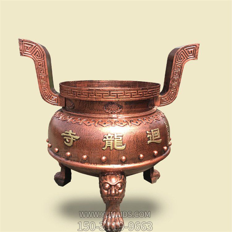 铜雕寺庙香炉雕塑