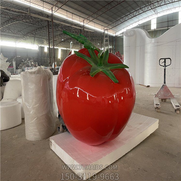玻璃钢户外园林景观大型西红柿雕塑