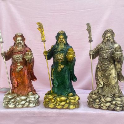 铜雕大型家居供奉关公雕塑