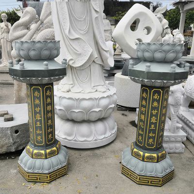 寺庙用的刻字漆金出食台雕塑