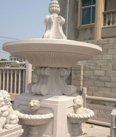 法院户外景观汉白玉喷泉石雕