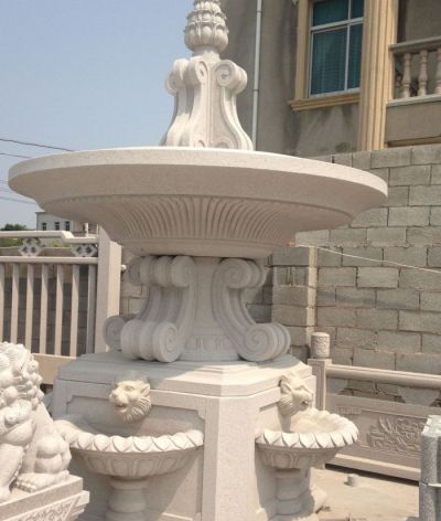 法院户外景观汉白玉喷泉石雕