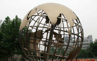 公园广场创意不锈钢地球仪雕塑