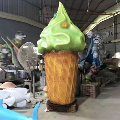 大型玻璃钢甜筒雕塑冷饮店门口装饰