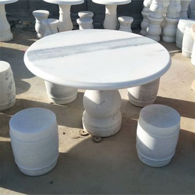 石桌石凳圆形户外公园凉亭石头桌子