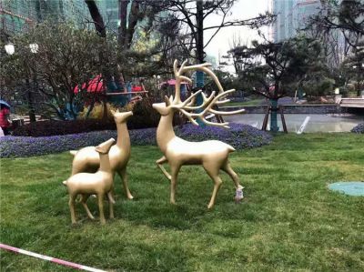 玻璃钢动物雕塑鹿 户外公园绿地摆件