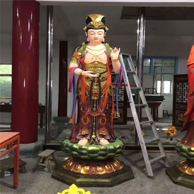 景区大型户外景观玻璃钢三圣雕塑