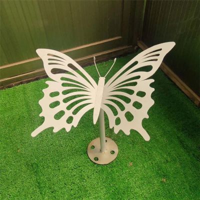 公园户外不锈钢镂空创意抽象蝴蝶雕塑