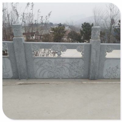 街道装饰青石雕刻花纹防护栏杆栏板