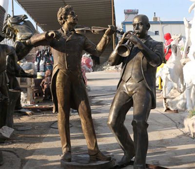 吹唢呐的   广场人物摆件铜雕吹奏雕塑