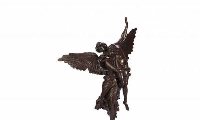 天使雕塑-商业广场天使玻璃钢仿铜人物雕塑