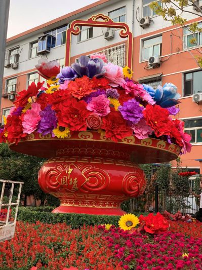 中国梦大型庆典大花篮玻璃钢雕塑
