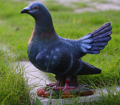 玻璃钢喷绘烤漆切割创意喷绘黑色鸽子雕塑