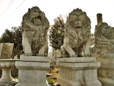 广场大理石石雕招财凶猛的狮子雕塑