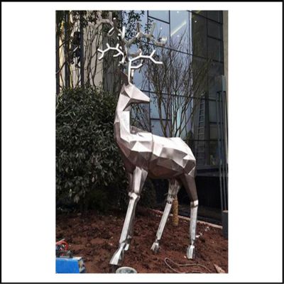 户外不锈钢雕塑 定制园林景观动物雕塑