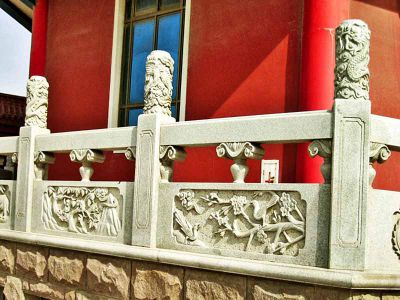 庭院别墅中式大理石扶手栏杆雕塑
