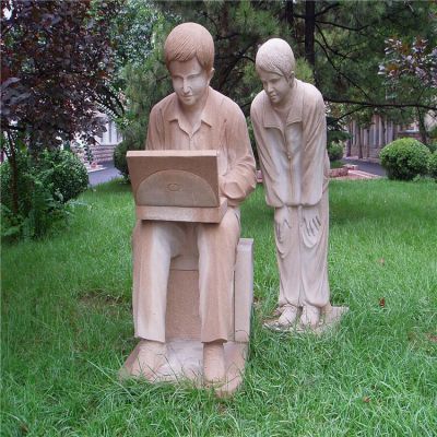 户外广场公园大理石浮雕人物雕塑