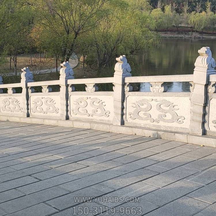 公园石拱桥装饰青石浮雕栏杆扶手雕塑