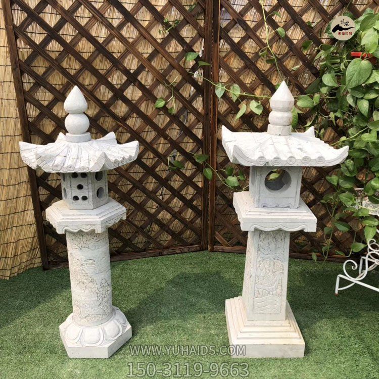 仿古石雕，庭院照明灯笼雕塑