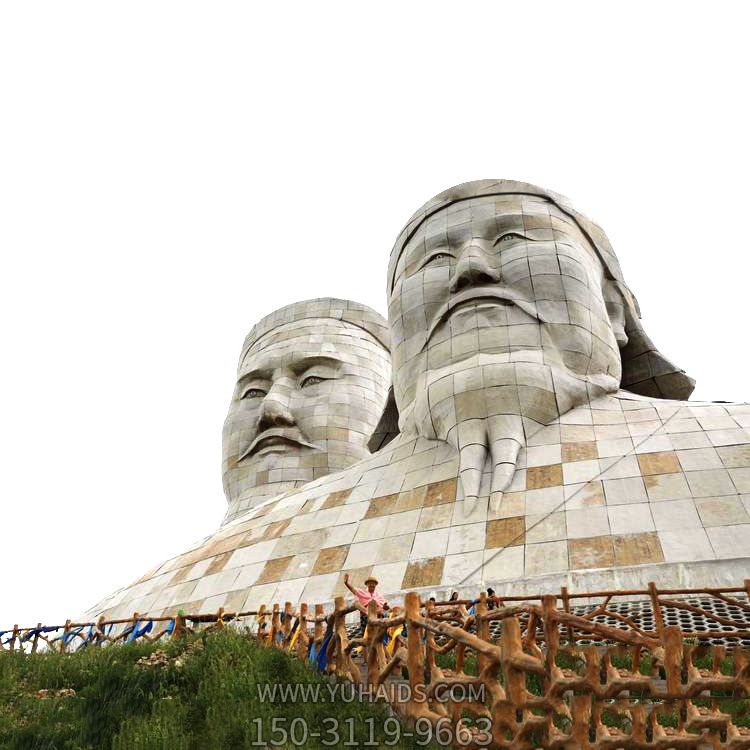 大型成石雕头像景观景区景点历史名人成吉思汗雕塑