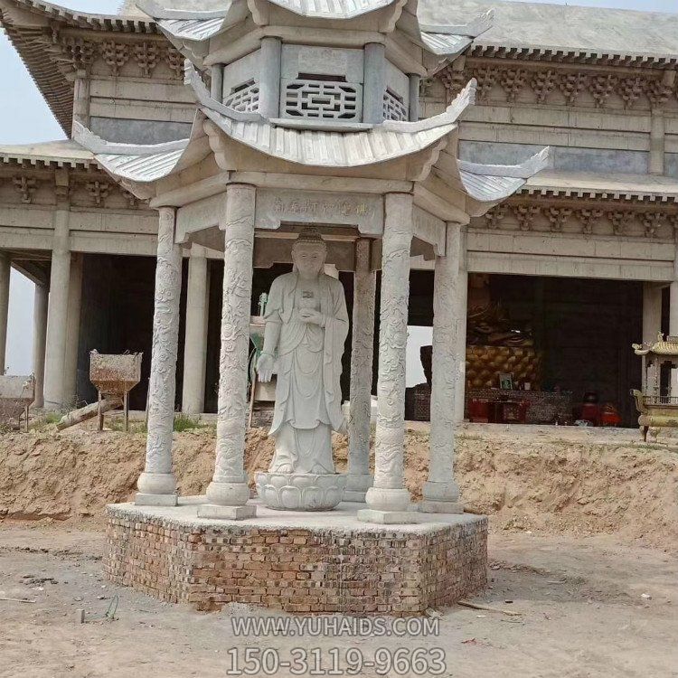 寺庙户外大理石石雕凉亭景观摆件雕塑