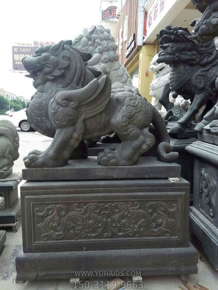 饭店门口大型动物景观装饰品摆件神兽麒麟雕塑