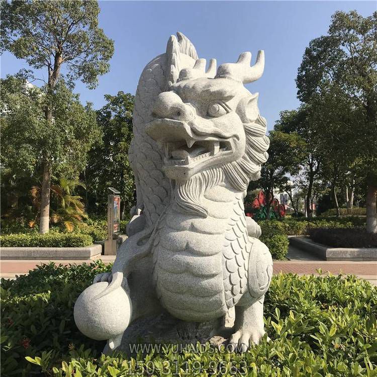公园广场芝麻白十二生肖动物石雕雕塑