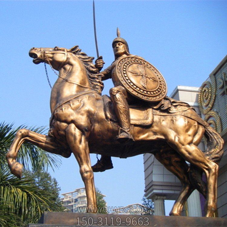 大型锻铜人物铜雕像 铜马动物雕塑 地产广场纯铜摆件