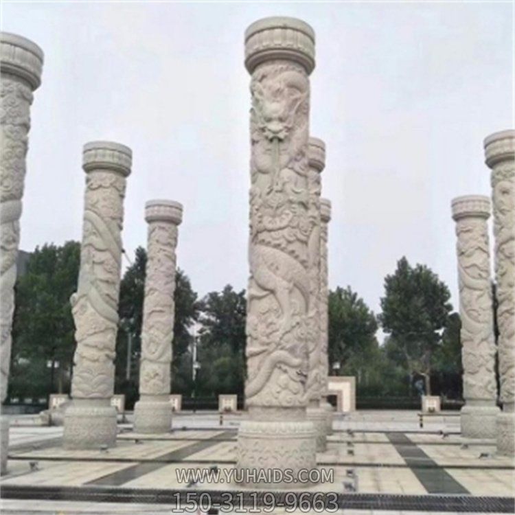 精美雕刻石雕龙柱 景区公园装饰大型户外摆件雕塑