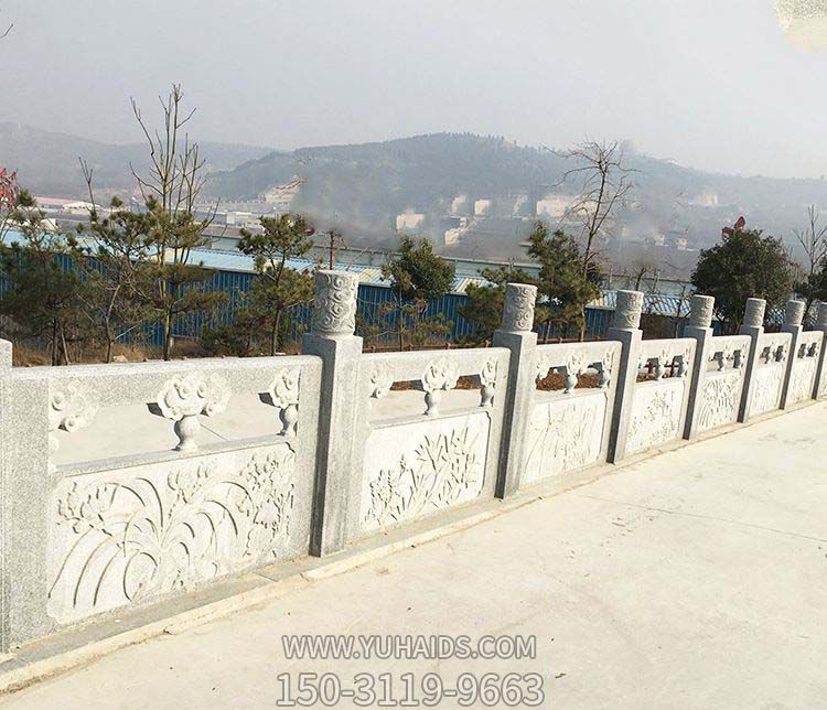 景观台阶花岗岩防护栏杆雕塑