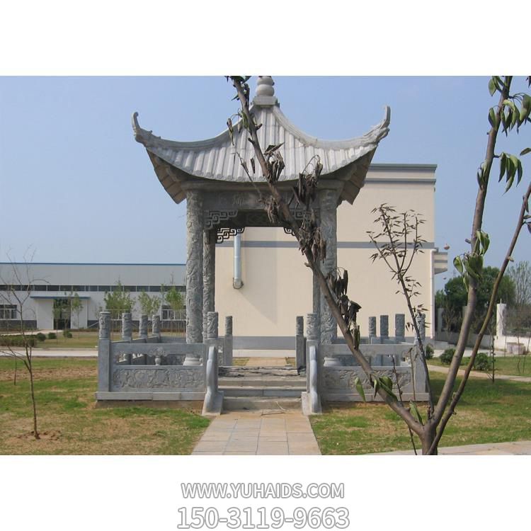 广场户外大理石石雕中式凉亭