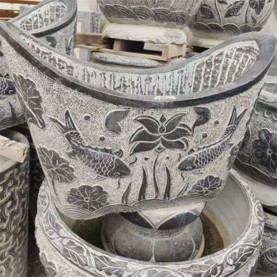元宝造型石雕水缸水槽