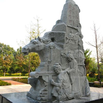 岳母刻字岳飞石刻浮雕景观雕塑中国古代名人情景雕塑