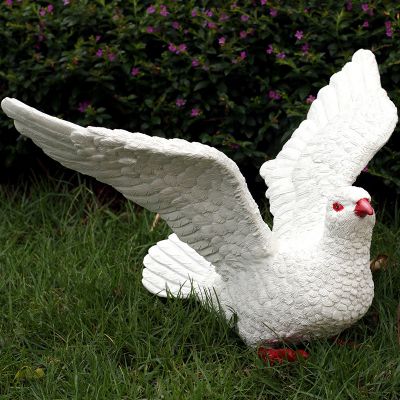 公园草坪创意仿真动物装饰品鸽子雕塑