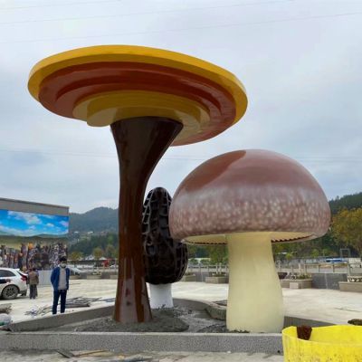  灵芝蘑菇景观仿真水果植物摆件生态园蔬菜雕塑