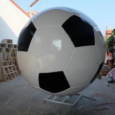 玻璃钢创意景观运动足球雕塑