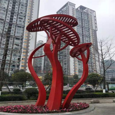 公园不锈钢抽象创意树雕塑