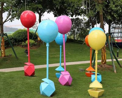 玻璃钢彩绘户外园林景观气球雕塑
