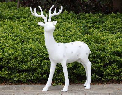 公园街边玻璃钢户外装饰品摆件鹿雕塑