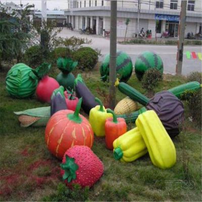 园林广场玻璃钢卡通园林景观蔬菜水果雕塑
