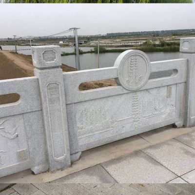 石雕栏板河道装饰大理石雕刻防护栏