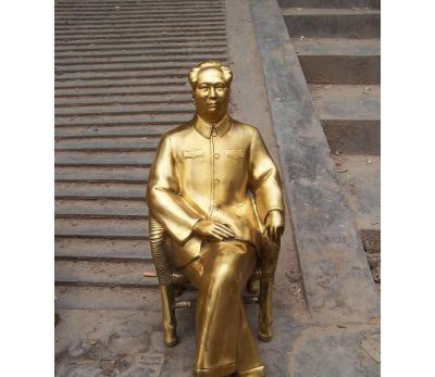 纯铜校园名人毛泽东雕塑