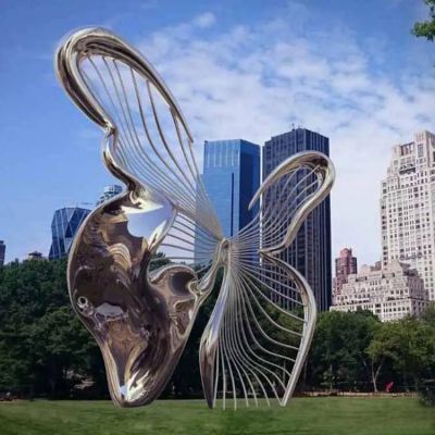 不锈钢镜面抽象创意雕塑 城市广场园林学校景观摆件