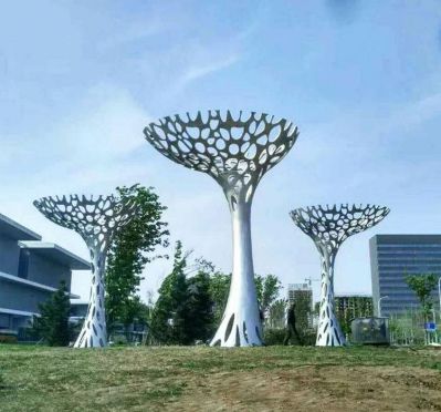 城市不锈钢户外造型树雕塑