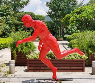 户外抽象人物运动员雕塑大型园林景观校园体育馆瑜伽馆装饰摆件_792