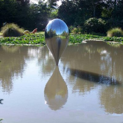 公园广场景观镜面不锈钢水滴造型雕塑