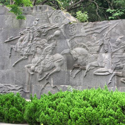 公园景区历史名人石雕壁画