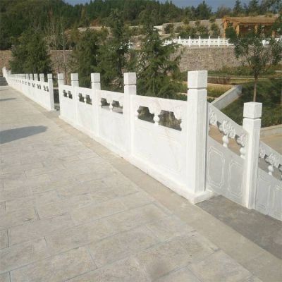 景点户外台阶装饰汉白玉防护围栏栏板