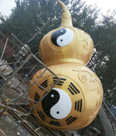 不锈钢艺术八卦葫芦雕塑