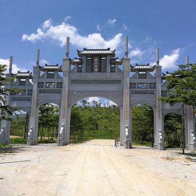 景区城镇雄伟景观大理石石雕牌坊雕塑
